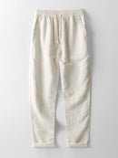 Short Sleeve Knitted Waffle Cuban Shirt & Straight Leg Linen Pants