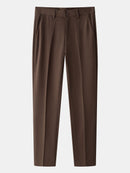 Twist Jacquard Knitted Zipper Polo Shirt & Slim Fit Tapered Trousers