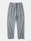 Long Sleeve Waffle Mock Neck T-Shirt & Drawstring Knitted Waffle Pants