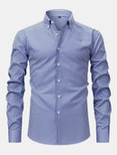 Long Sleeve Stripe Button Up Shirt & Slim Fit Tapered Trousers