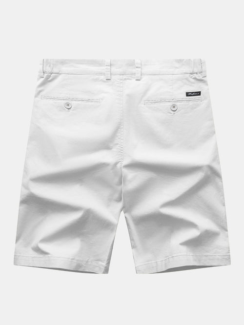 Texture Contrast Knitted V Neck Polo Shirt & Cotton Chino Shorts