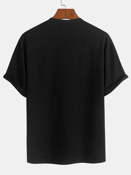 Relax Fit Diamond Jacquard T-Shirt & Diamond Jacquard Shorts