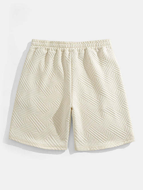 Striped Jacquard T-Shirt & Shorts Set