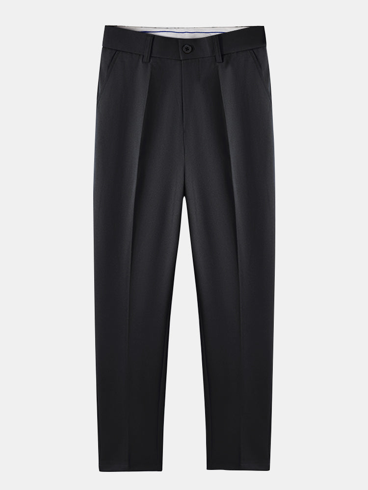 Rhombus Textured Zip Up Knitted Polo Shirt & Slim Fit Tapered Trousers