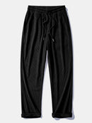 Relax Fit Color Block Patchwork Polo Sweatshirt & Straight Leg Corduroy Pants