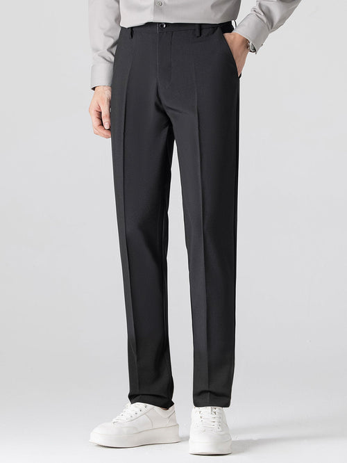 Geometric Knit V Neck Polo Shirt & Slim Fit Tapered Trousers