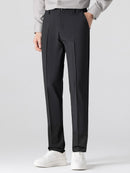 Rhombus Textured Zip Up Knitted Polo Shirt & Slim Fit Tapered Trousers