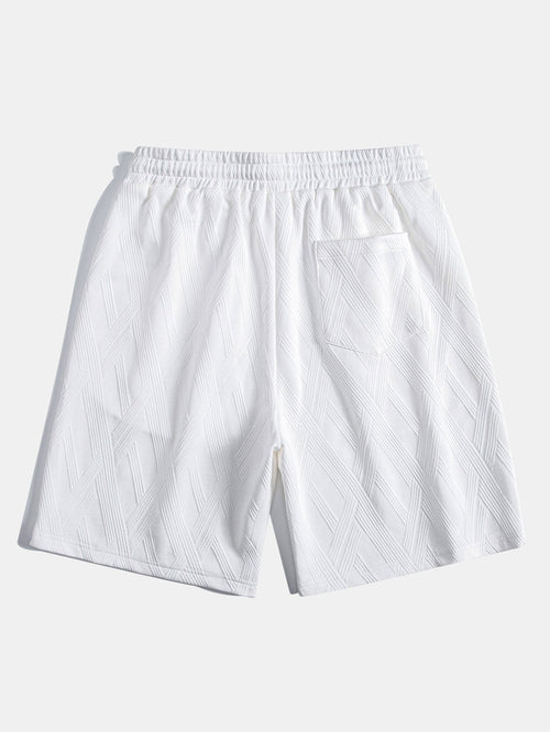 Relax Fit Diamond Jacquard T-Shirt & Diamond Jacquard Shorts