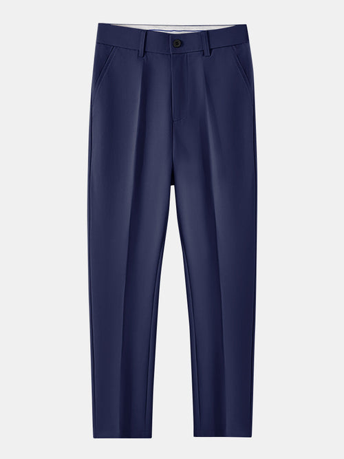 Long Sleeve Stripe Button Up Shirt & Slim Fit Tapered Trousers