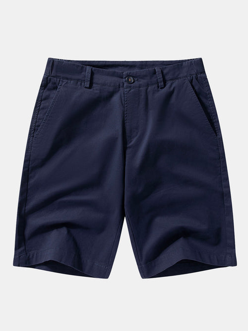 Texture Contrast Knitted V Neck Polo Shirt & Cotton Chino Shorts