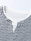 Relax Fit Long Sleeve 2 In 1 Waffle T-Shirt & Relax Fit Straight Leg Jersey Cargo Pants