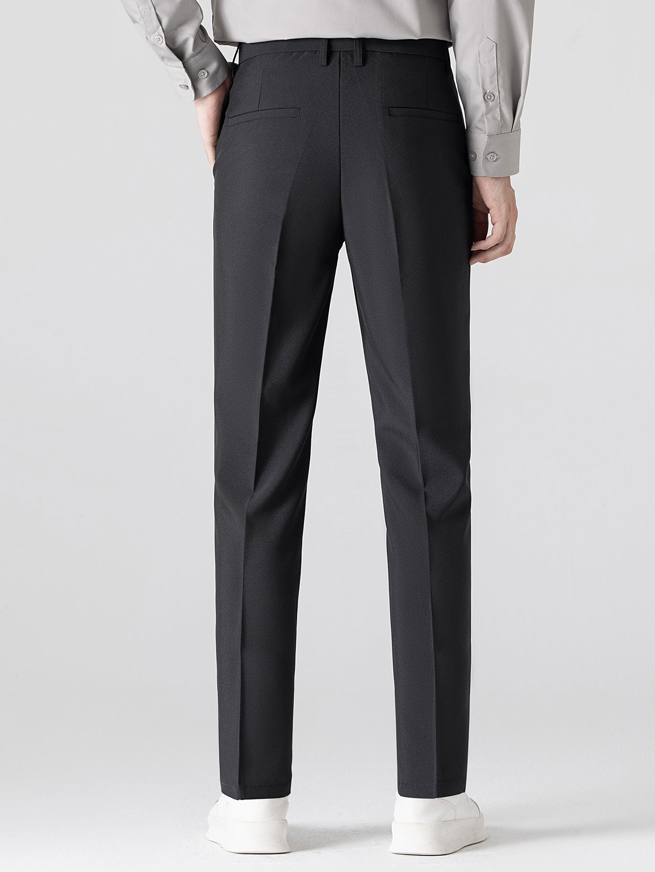 Rhombus Textured Zip Up Knitted Polo Shirt & Slim Fit Tapered Trousers