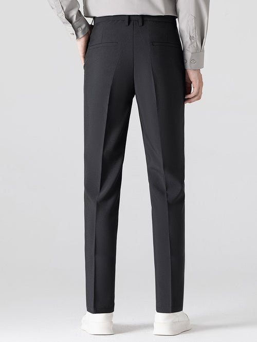Wave Jacquard Knit V Neck Polo Shirt & Slim Fit Tapered Trousers