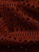Crochet  V Neck Polo Shirt & Straight Leg Linen Pants