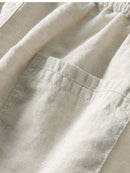 Short Sleeve Knitted Waffle Cuban Shirt & Straight Leg Linen Pants
