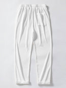 Stripe Jacquard Knit Polo Shirt & Straight Leg Ribbed Pants