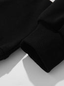 Relax Fit Color Block Patchwork Polo Sweatshirt & Straight Leg Corduroy Pants