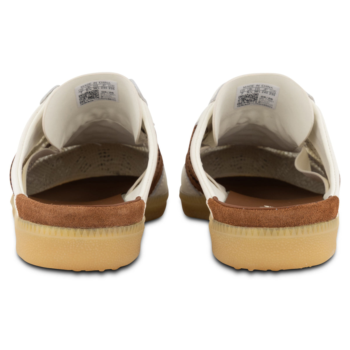 adidas Samba Mule – Off White / Preloved Brown – back view