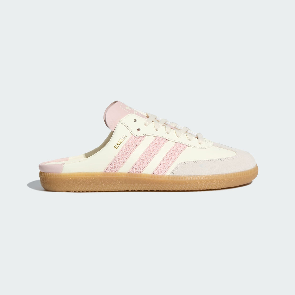 adidas Samba Mule – Off White / Sand Pink – side profile