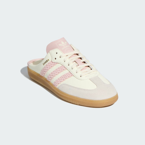 adidas Samba Mule – Off White / Sand Pink – front three-quarter view