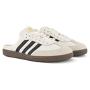 adidas Samba OG Mule Satin Lace Edition – Cloud White / Core Black – pair, front three-quarter view