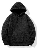 Geometric Jacquard Teddy Hoodie & Jogging Pants